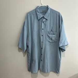 Men's Light Blue Casual Button-Down Shirt